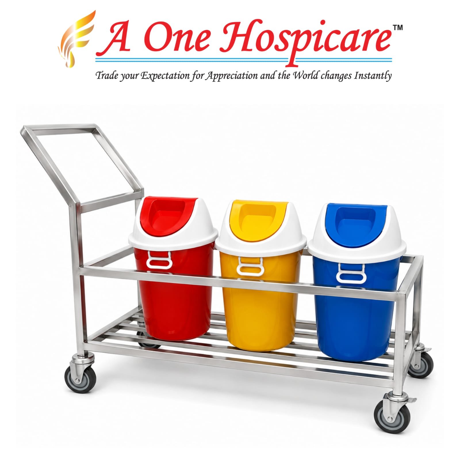 SS Dustbin Trolley  AOH 182 (C)