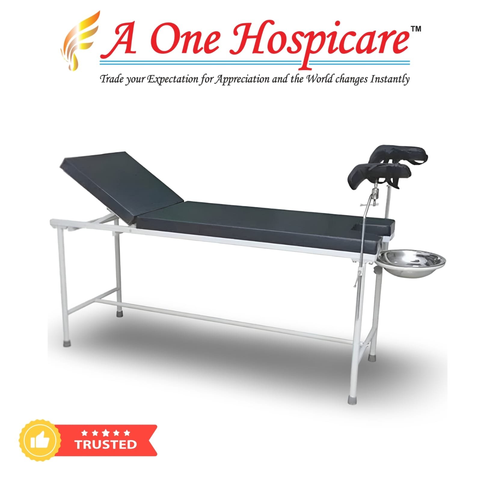 Deluxe Gynae labour Table ( Head Up, Lythotomy Bar)