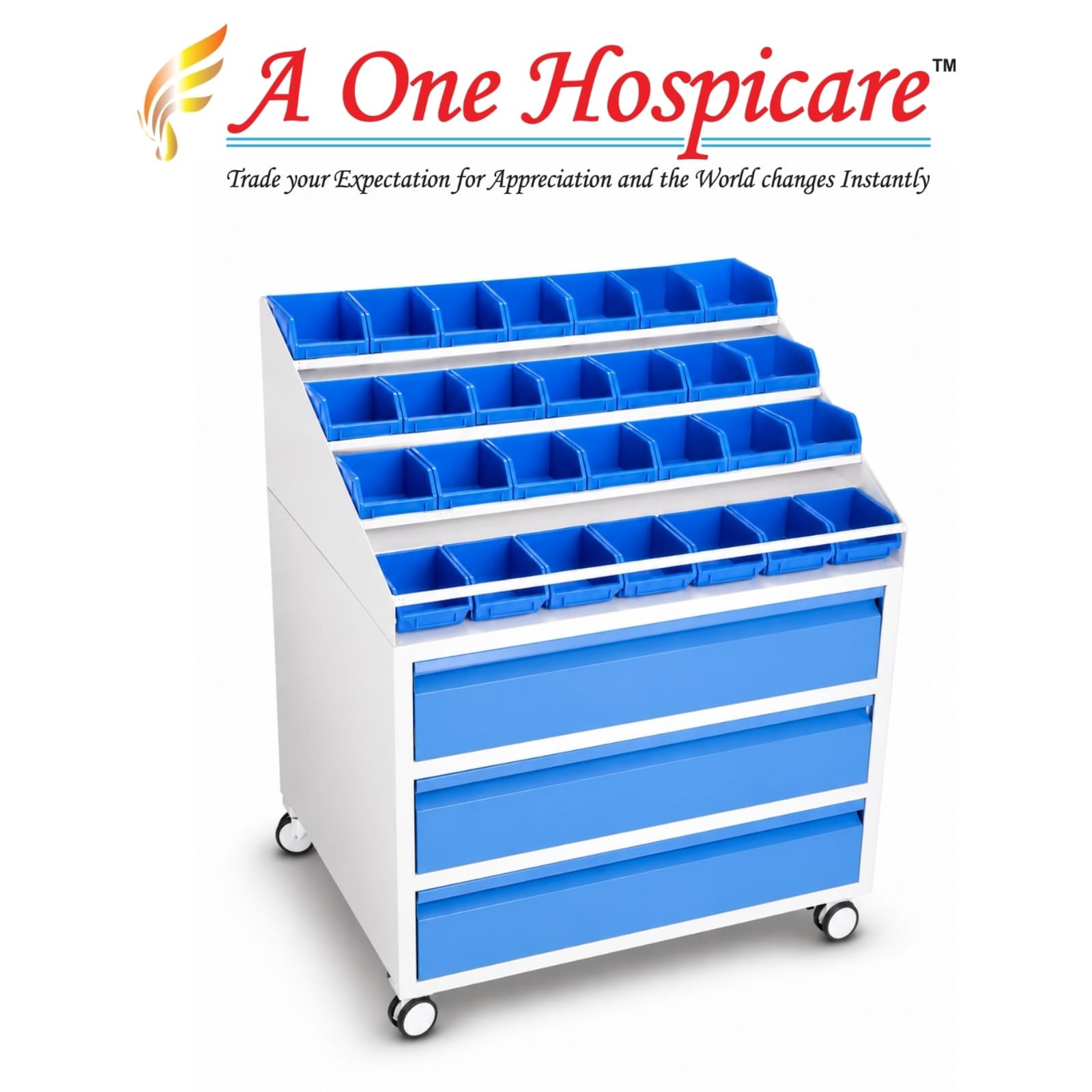 Jumbo O.T drug Trolley AOH 168 (E)