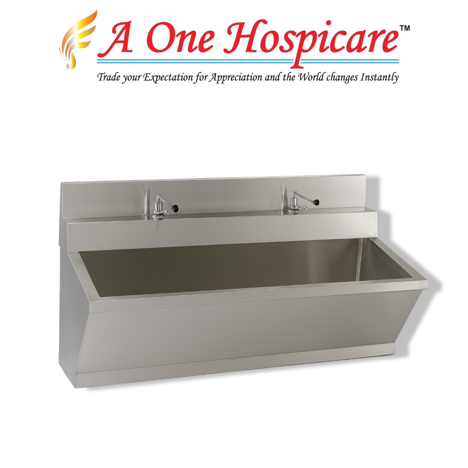 4 Feet Wall Mounted Scrub Station 202 Grade AOH 185 (C)