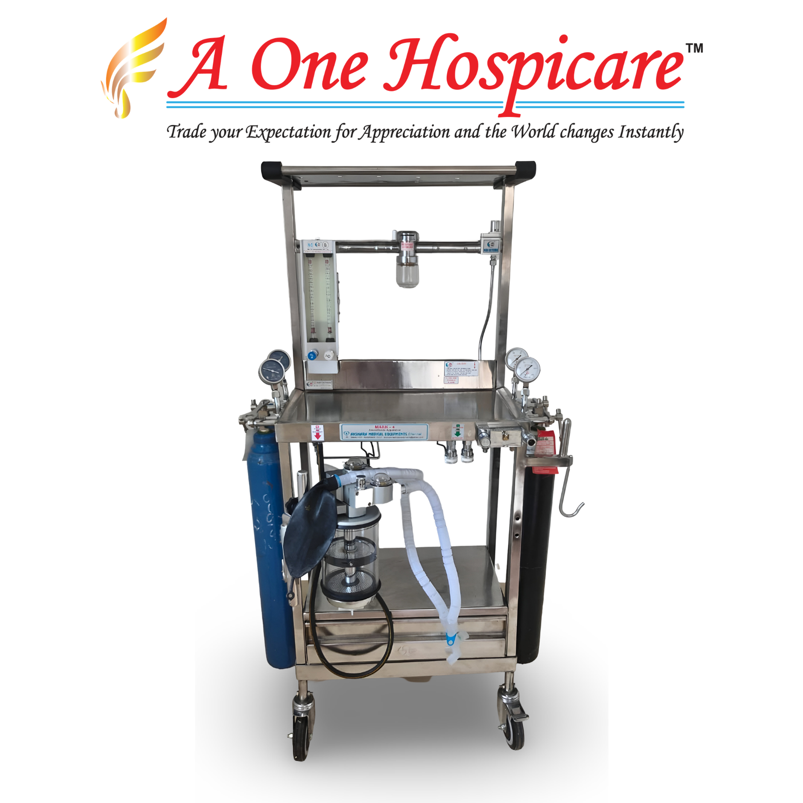 ANESTHESIA BOYLES  APPARATUS- FULL  SS 304 AOH 200 (C)