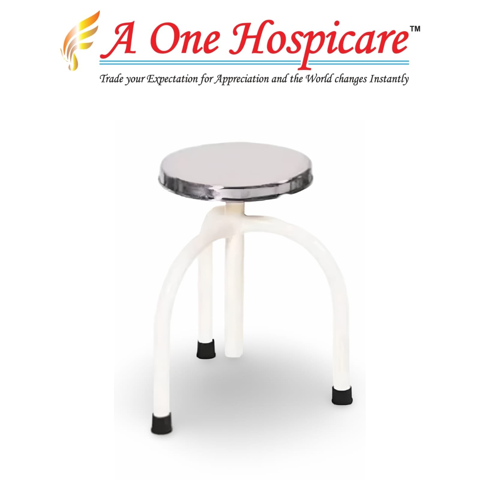 MS Body SS Top Revolving Chair (3 Leg) AOH 192 (A)
