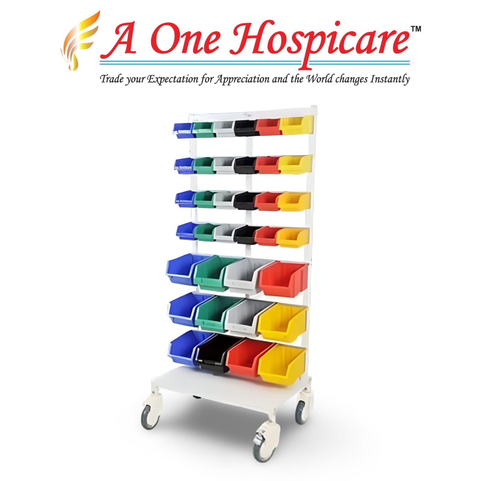 O.T Drug trolley (7 Line)