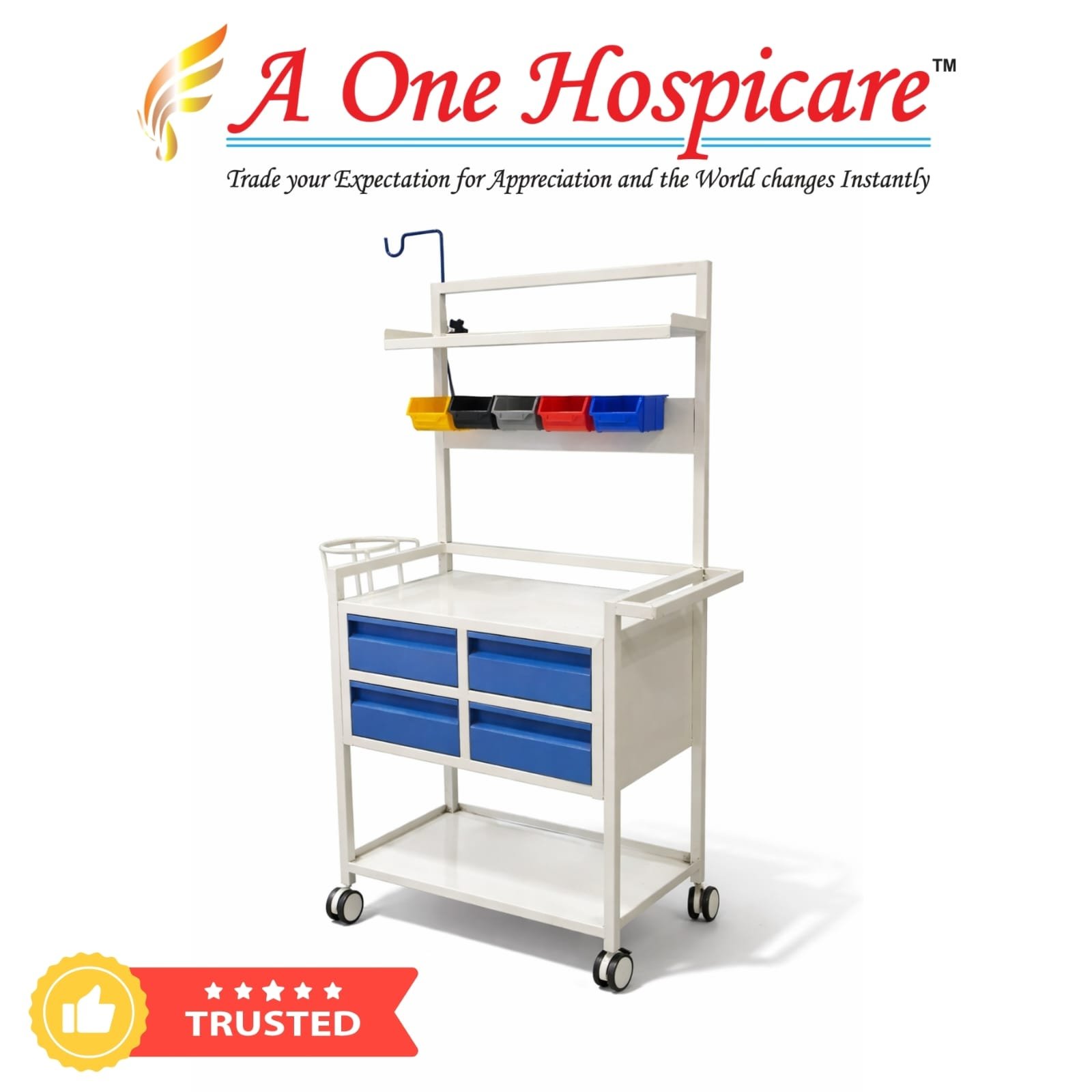 Full MS Crash Cart trolley