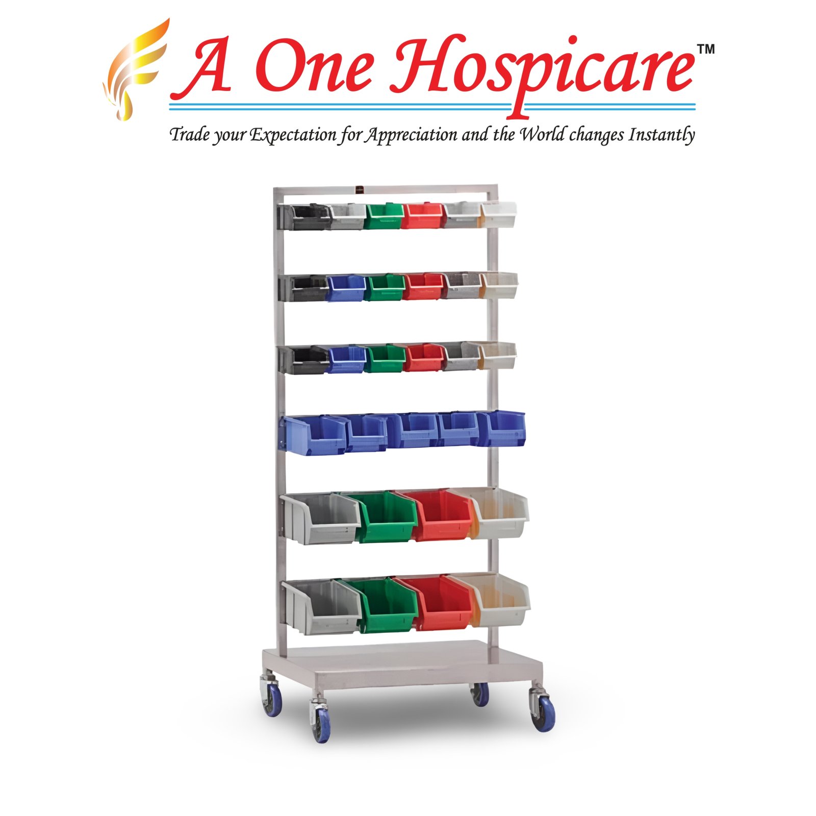 O.T Drug trolley (6 Line)