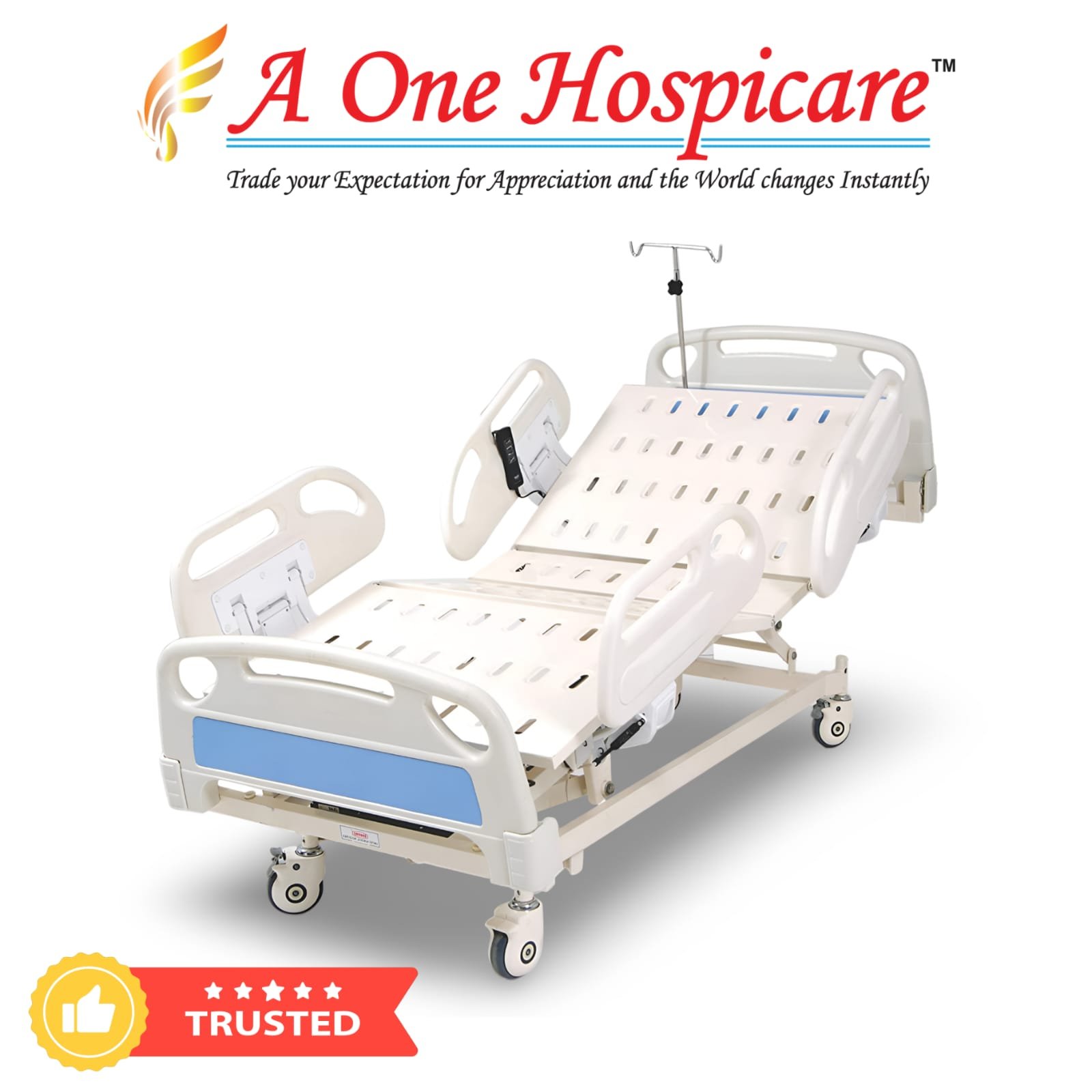 5 Functional Electric ICU Bed