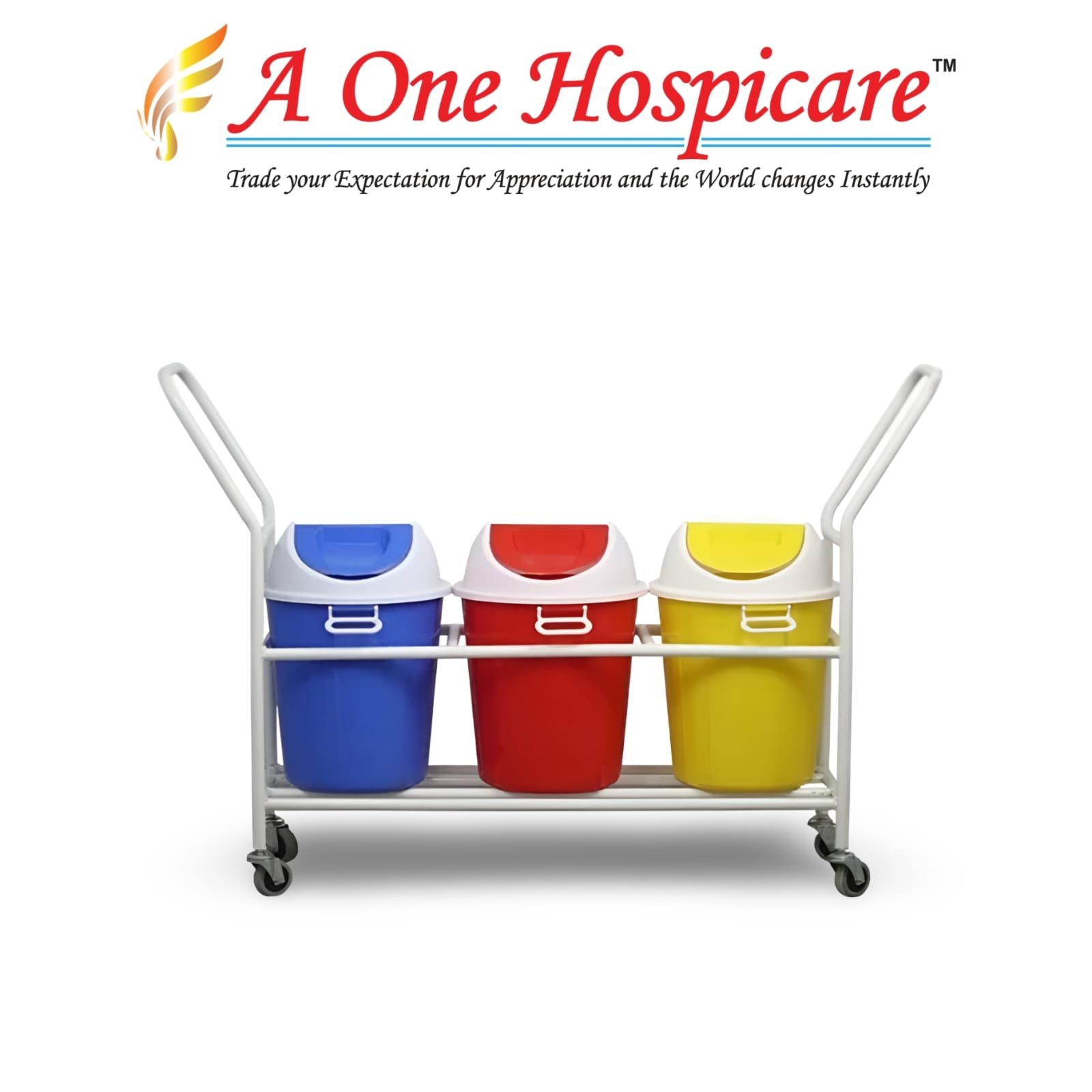 Dustbin Trolley (3 Bucket) AOH 182 (A)