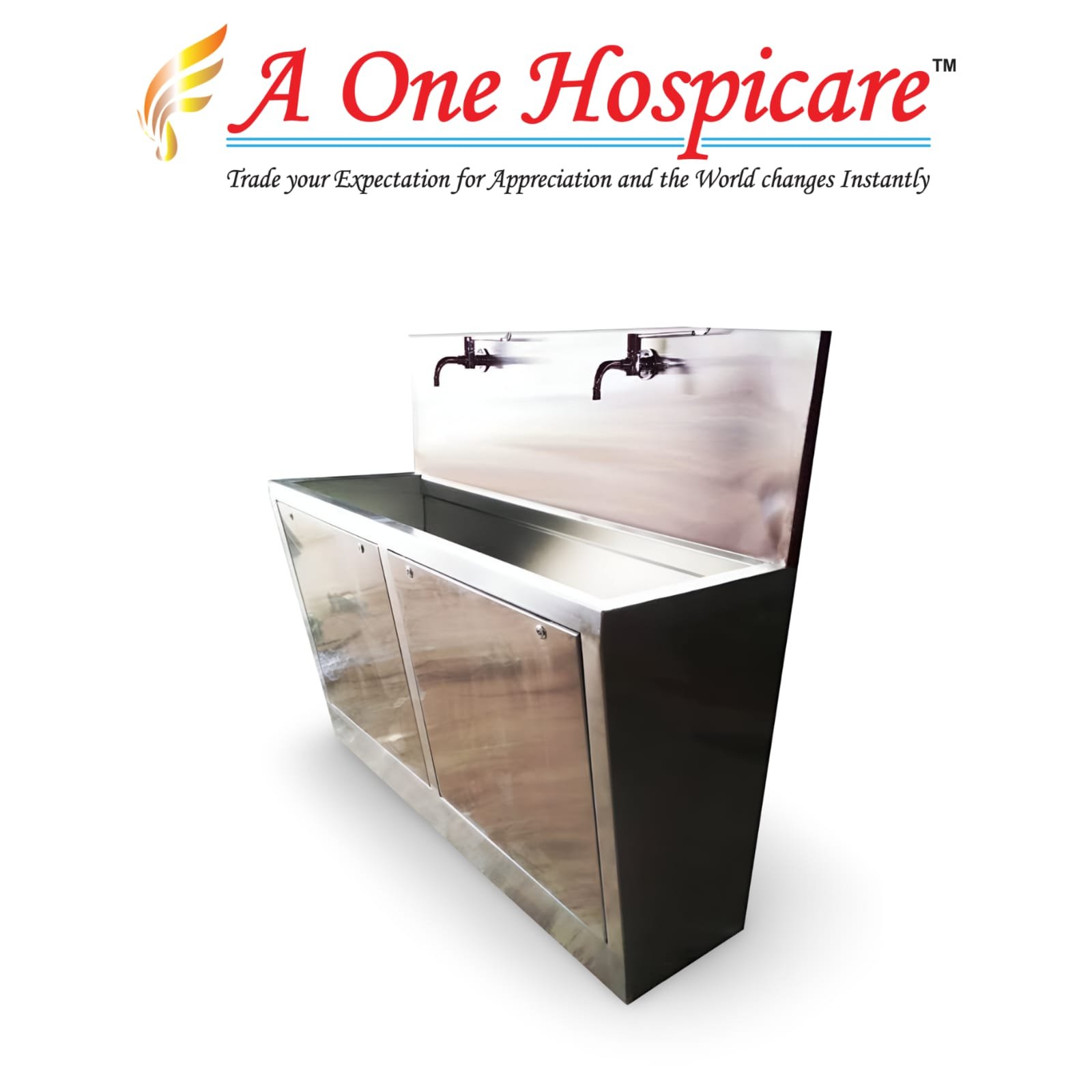 4 Feet Floor Model Scrub Station 202 Grade AOH 185 (A)